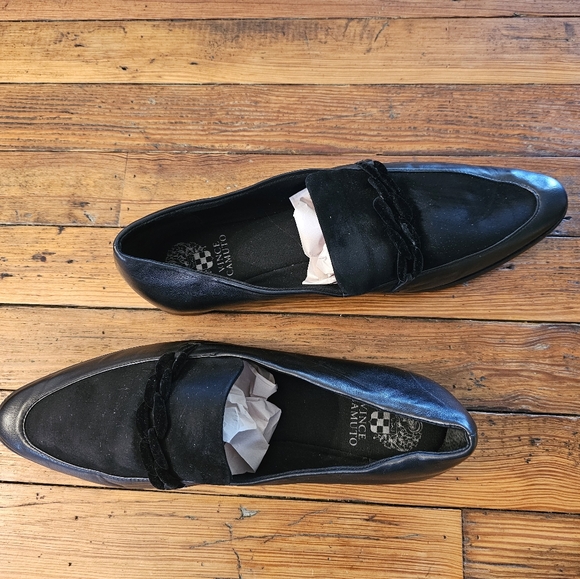 Vince Camuto Foronni Women's Black Suede Loafers - Picture 3 of 5